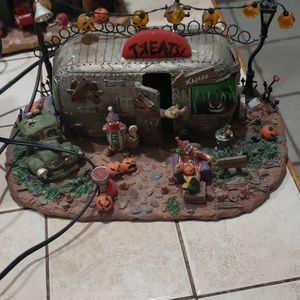 Holloween lighted houses